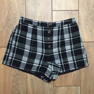 American Eagle High Waisted Plaid Shorts